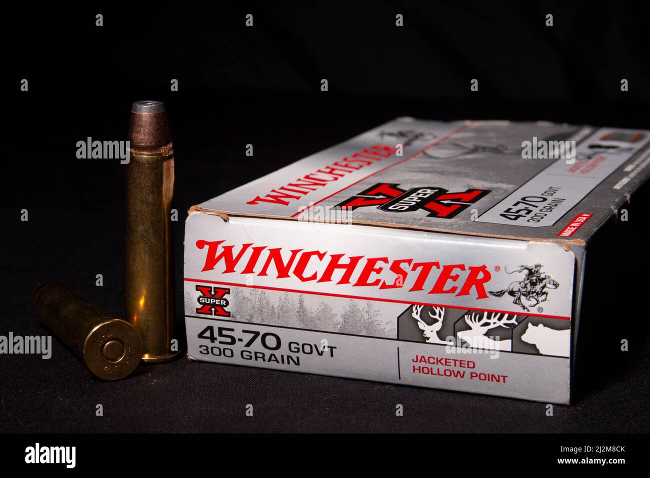 Winchester .45-70 munitions gouvernementales Banque D'Images