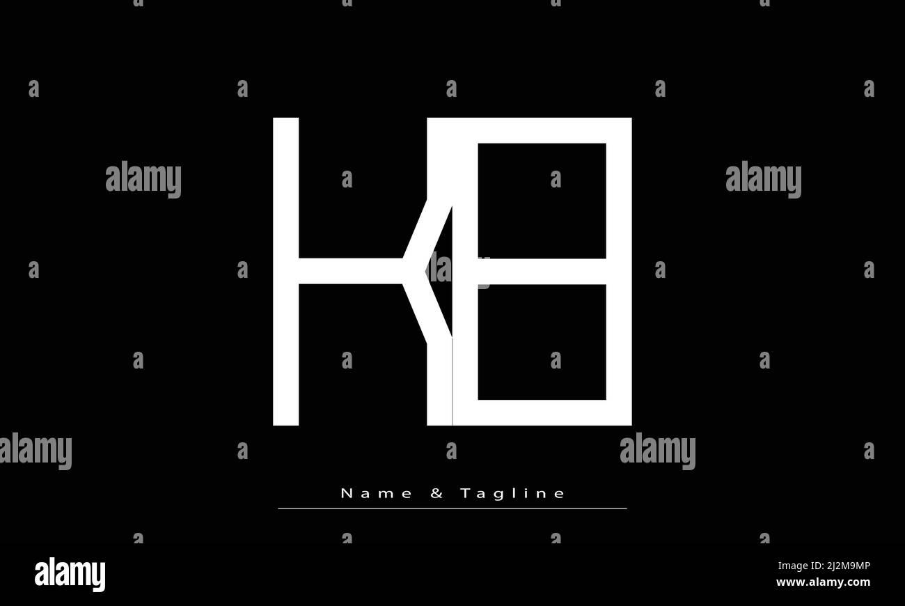 Lettres de l'alphabet initiales Monogram logo KB , BK Illustration de Vecteur