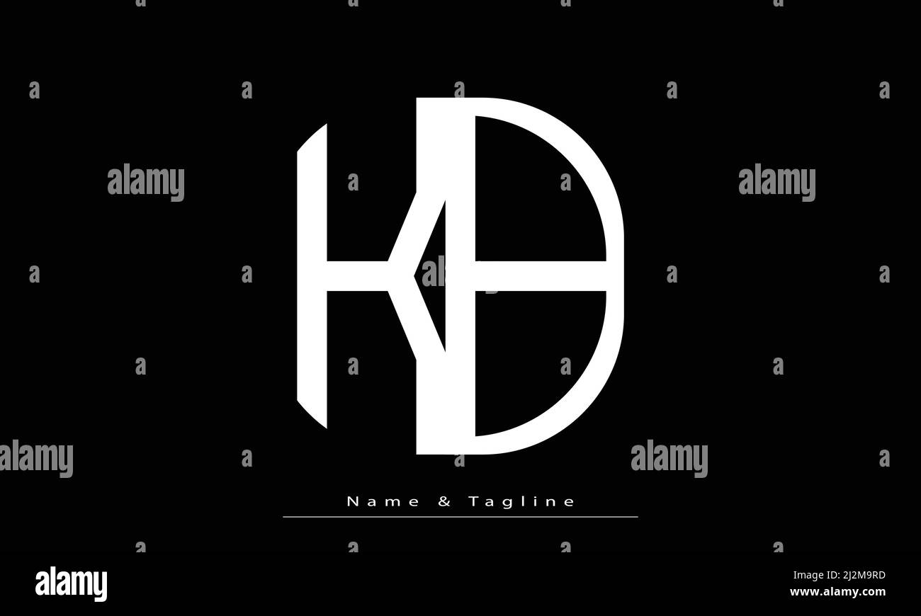 Lettres de l'alphabet initiales Monogram logo KB , BK Illustration de Vecteur