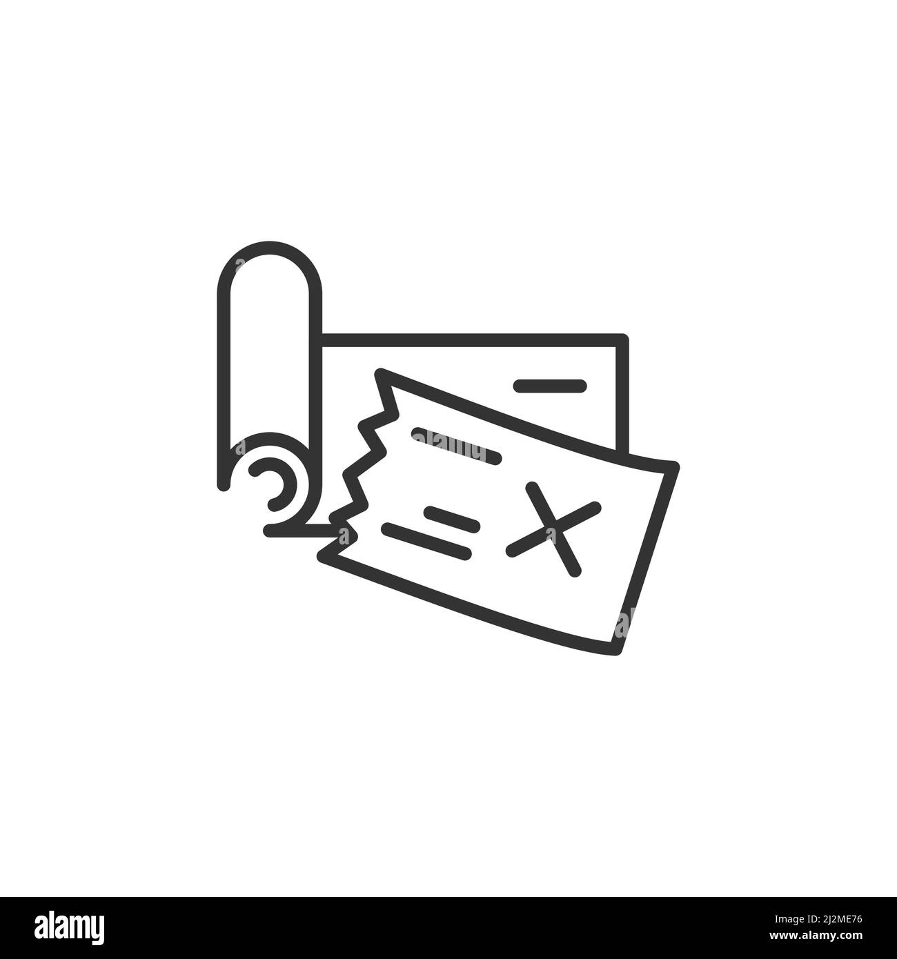 Icône de ligne de contrôle rebondissée. Signe de style linéaire pour le concept mobile et la conception web. Icône de vecteur de contrôle de contour non respectée. Symbole, illustration du logo. VVecto Illustration de Vecteur