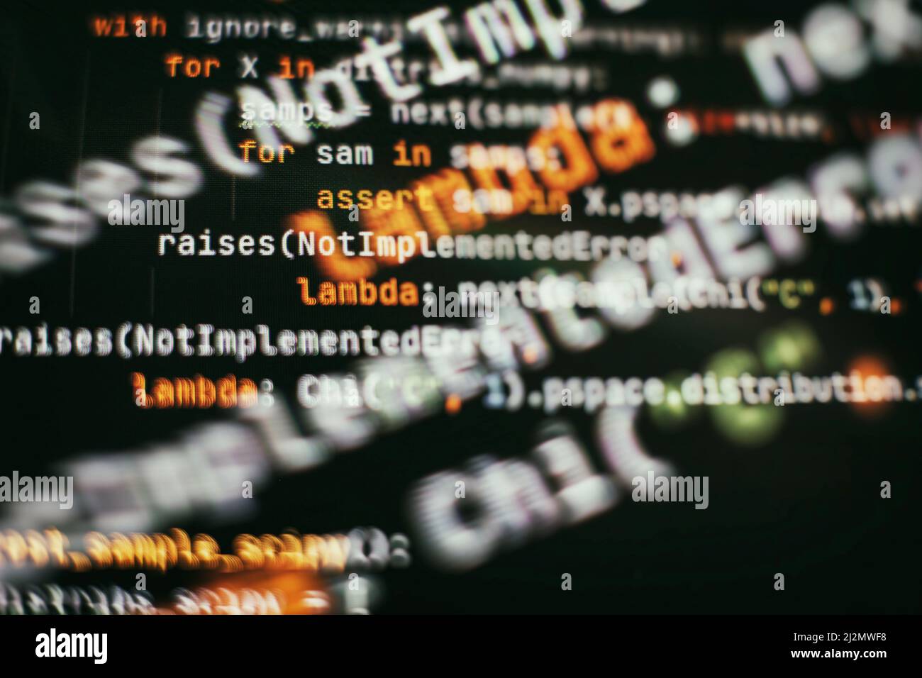 Informatique. Écran de l'ordinateur de code Python. Concept de conception d'applications mobiles. Banque D'Images