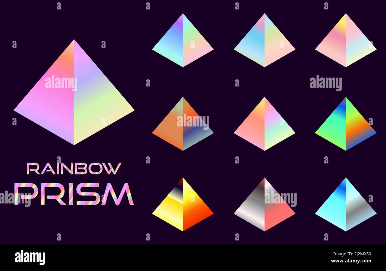 Illustration du vecteur du jeu de prisme Rainbow Illustration de Vecteur