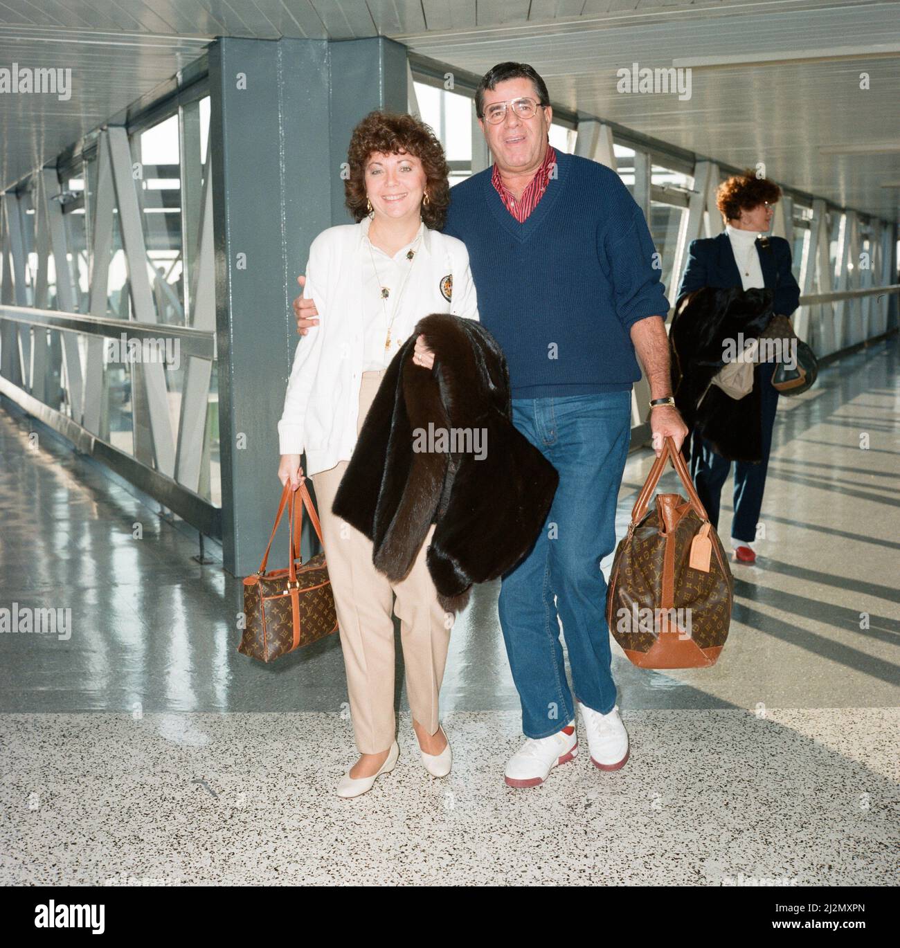 Jerry Lewis et sa femme SANDEE Pitnick à LAP. 16th novembre 1989. Banque D'Images