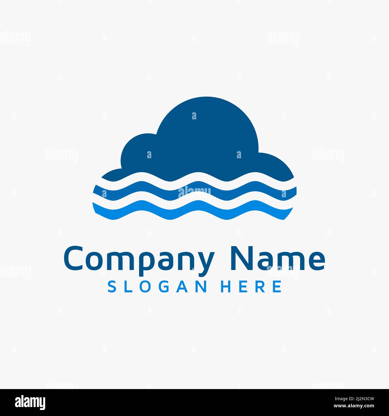 Logo Cloud Sea Illustration de Vecteur