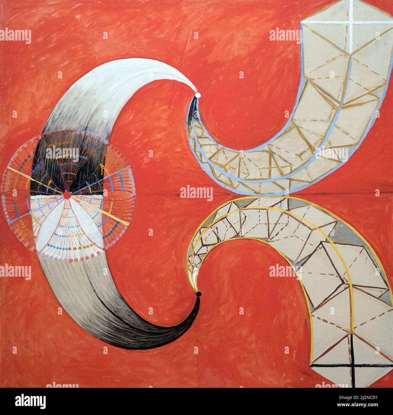 Art par Hilma af Klint, artiste suédois - Groupe IX-SUW, The Swan, n° 9 (1915). Banque D'Images