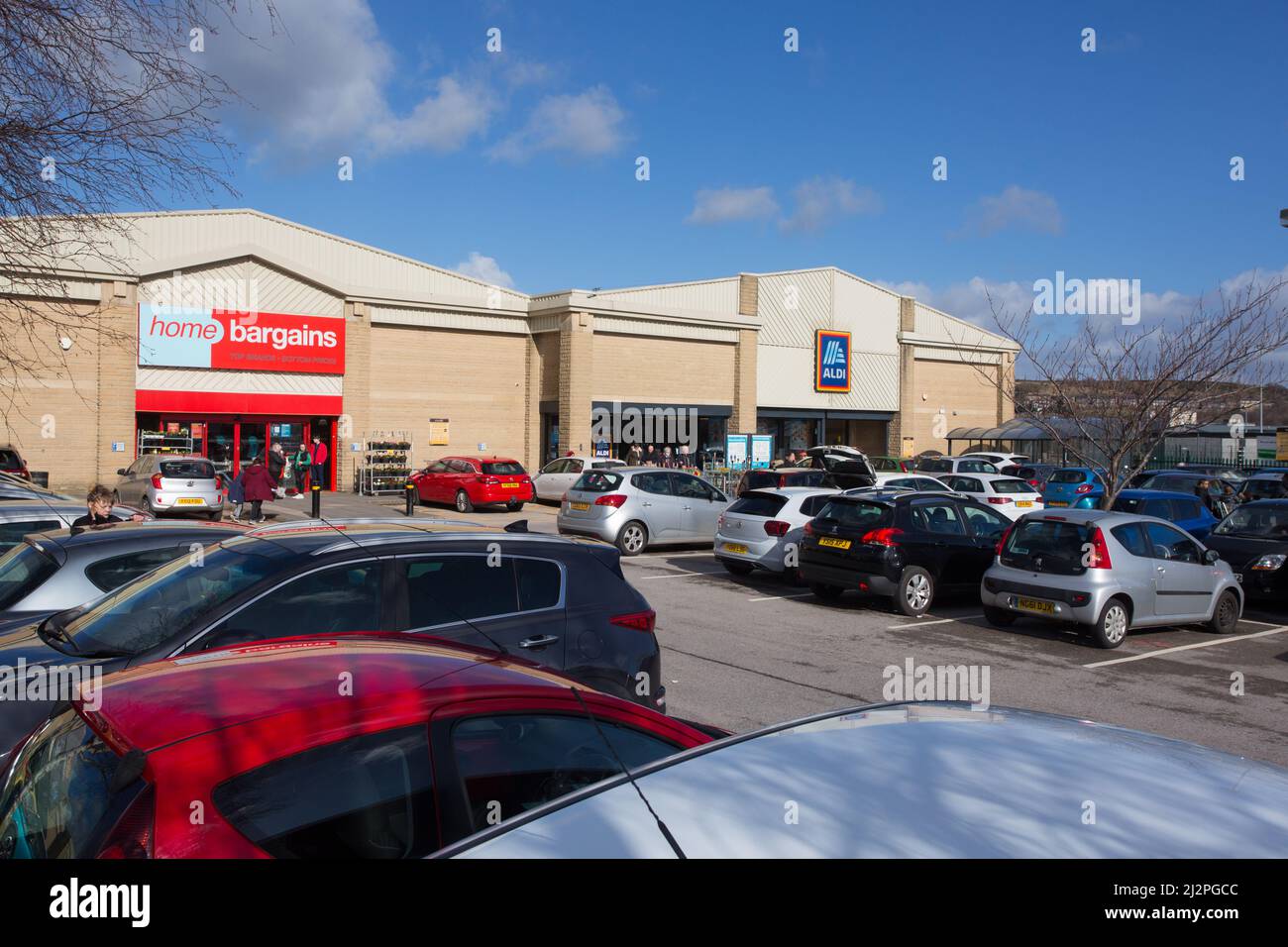Crossley Retail Park, Halifax Banque D'Images