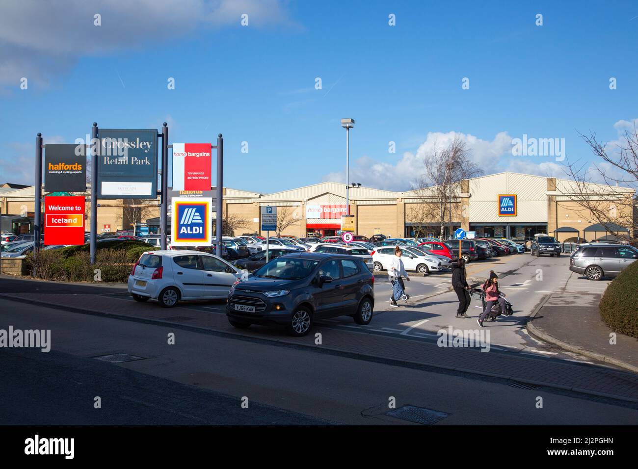 Crossley Retail Park, Halifax Banque D'Images