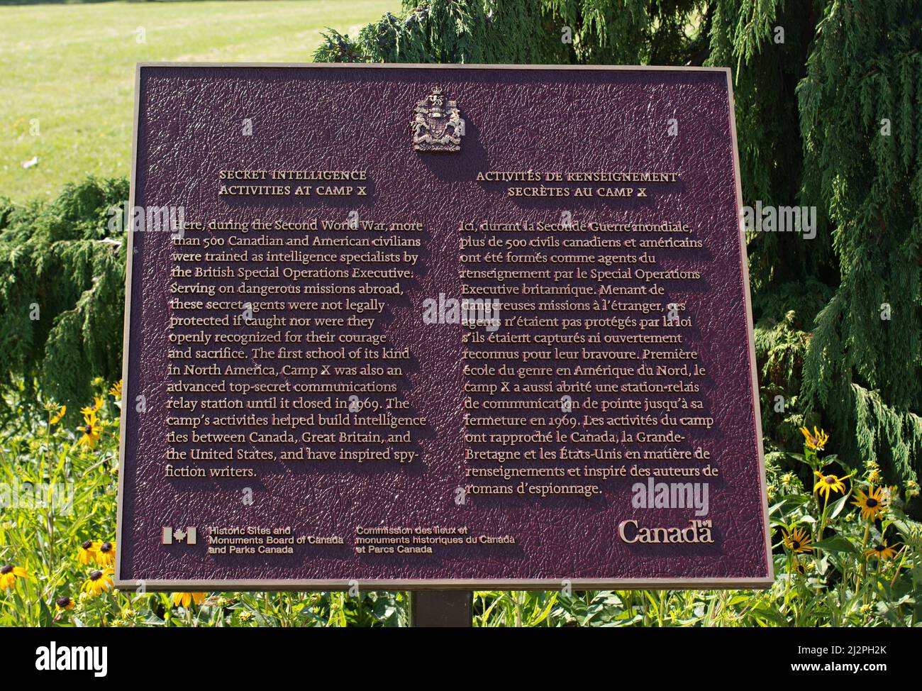 Activités de renseignement secret au Camp X – ici, au cours de la Seconde Guerre mondiale, plus de 500 civils canadiens et américains ont reçu une formation de renseignement Banque D'Images