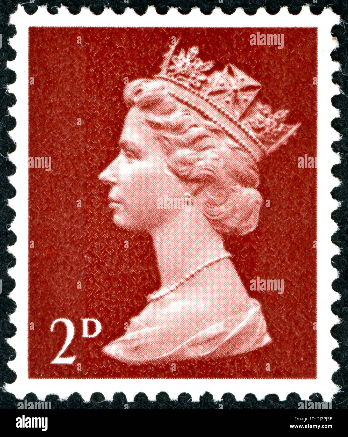 ROYAUME-UNI - VERS 1967: Un timbre imprimé en Angleterre, montre la reine Elizabeth II, vers 1967 Banque D'Images