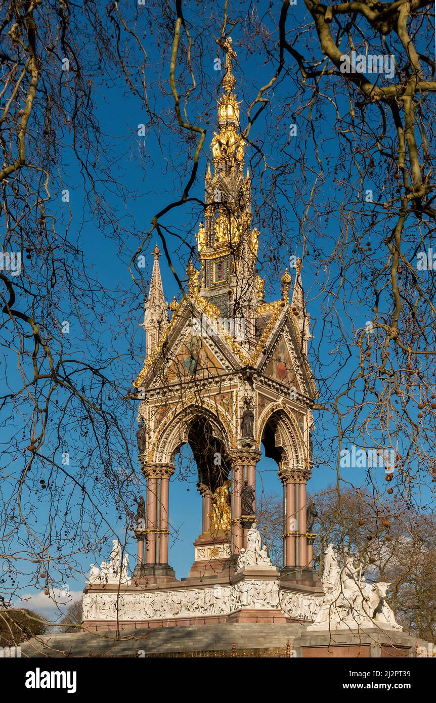 Canopy of Albert Memorial, Kensington Gardens, Londres, Royaume-Uni Banque D'Images