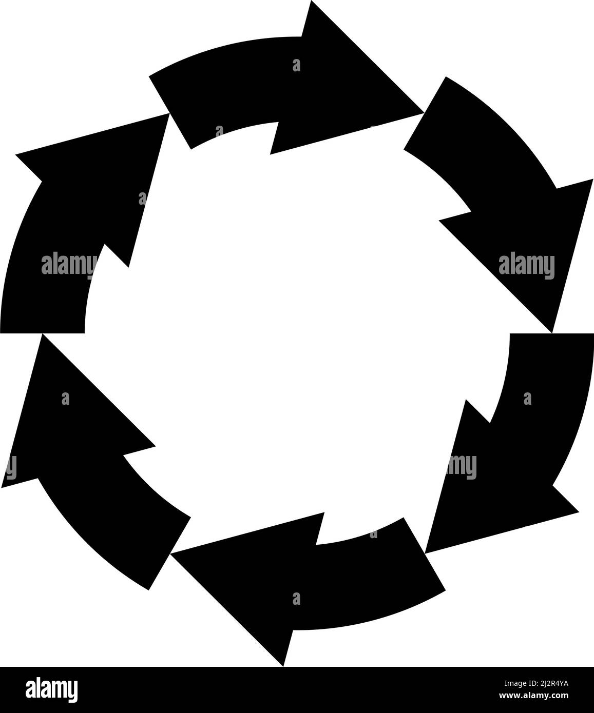 Circulaire, entourez les flèches comme abrogation, recyclage, icône de cycle, symbole. Illustration vectorielle, graphiques clip-art Illustration de Vecteur