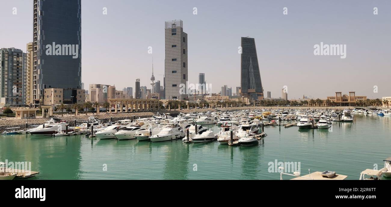Souk Sharq navire Yard côté Koweït. Banque D'Images