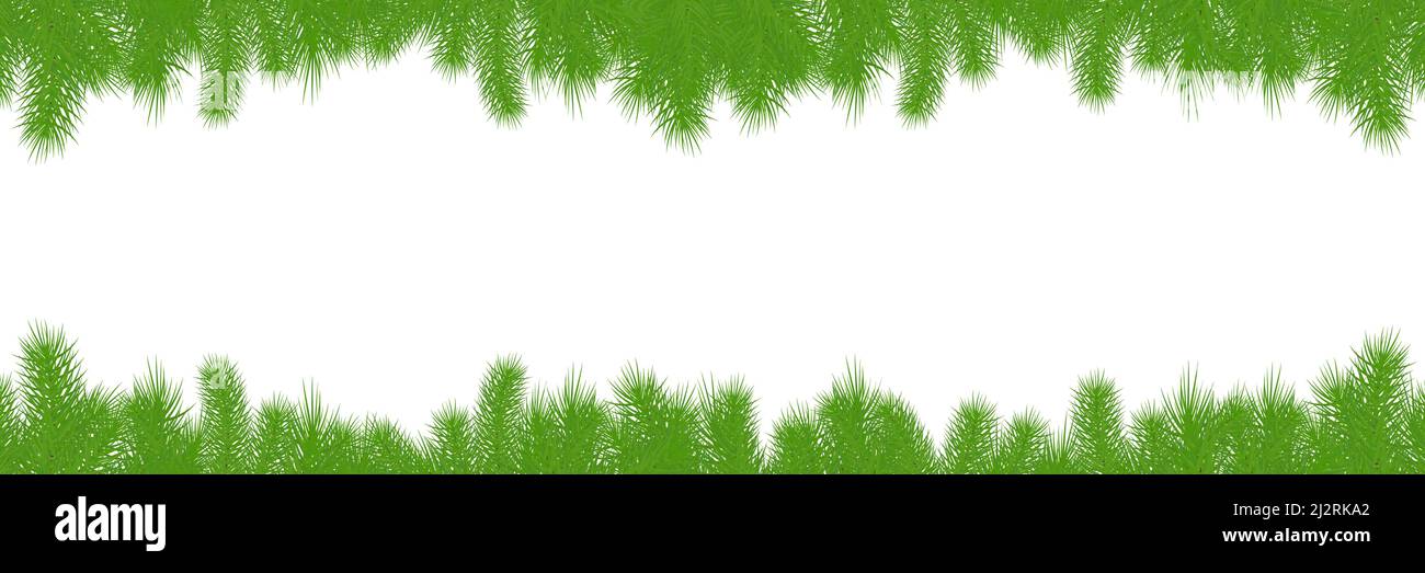 Arrière-plan branches arbre de Noël. Concept de fond d'écran de la nouvelle année. Espace de copie vide pour les vacances d'hiver. Illustration de Vecteur