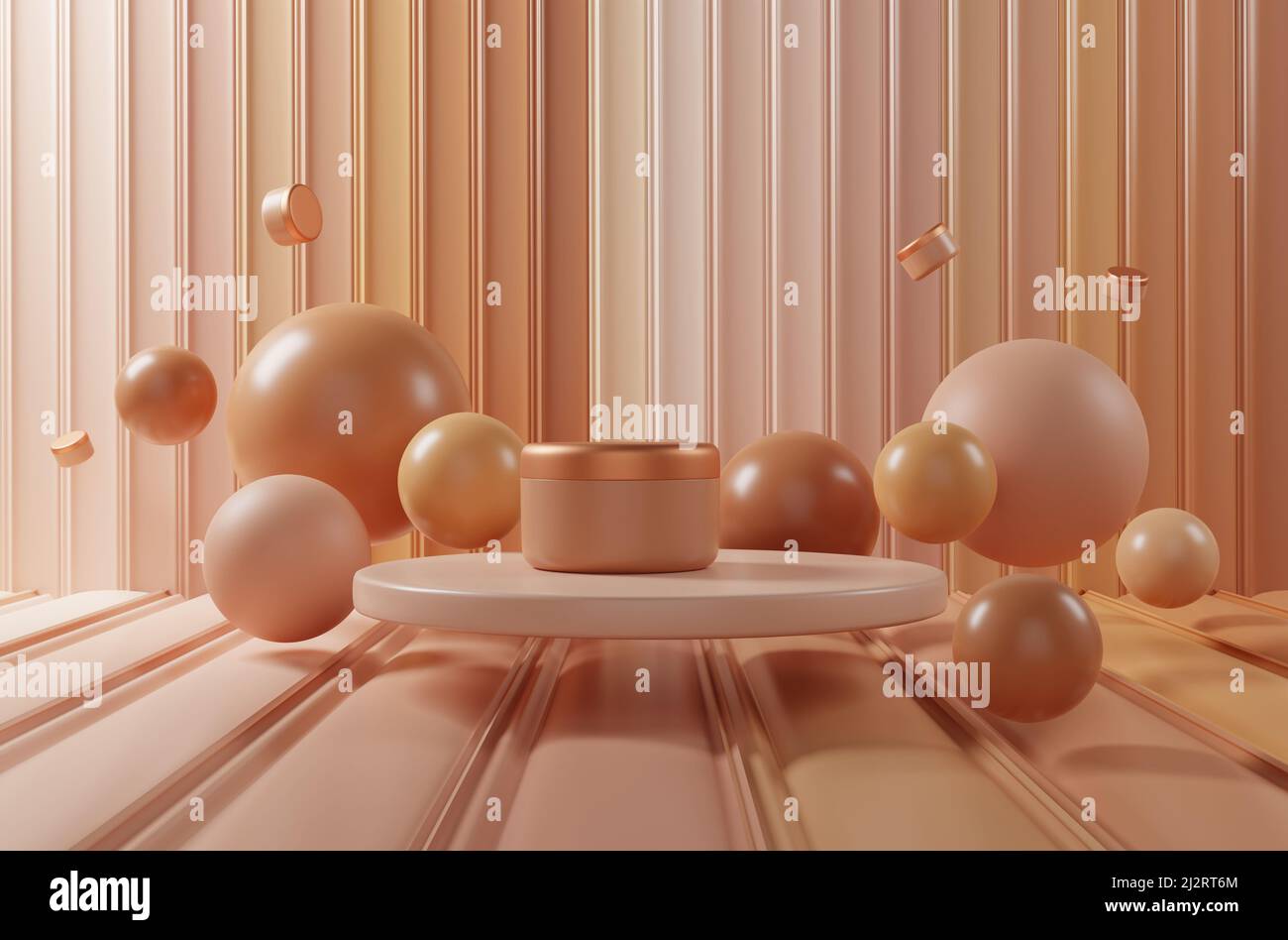 3D rendu. MOCAP pour la fondation . Publicité de produits de beauté. Nuances de cosmétiques de fondation pour la peau. 3d illustration Banque D'Images