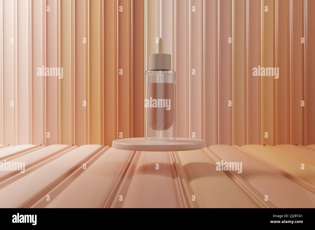 3D rendu. MOCAP pour la fondation . Publicité de produits de beauté. Nuances de cosmétiques de fondation pour la peau. 3d illustration Banque D'Images