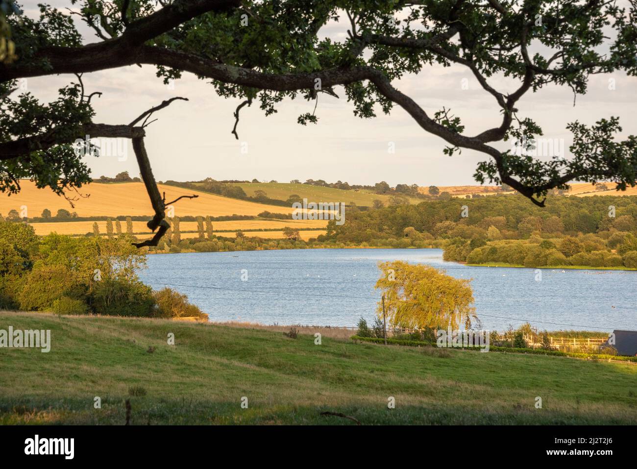 Stanford Reservoir, Northamptonshire/Leicestershire Borders, Royaume-Uni. Le réservoir digue la même rivière Avon qui traverse Stratford-on-Avon. Banque D'Images