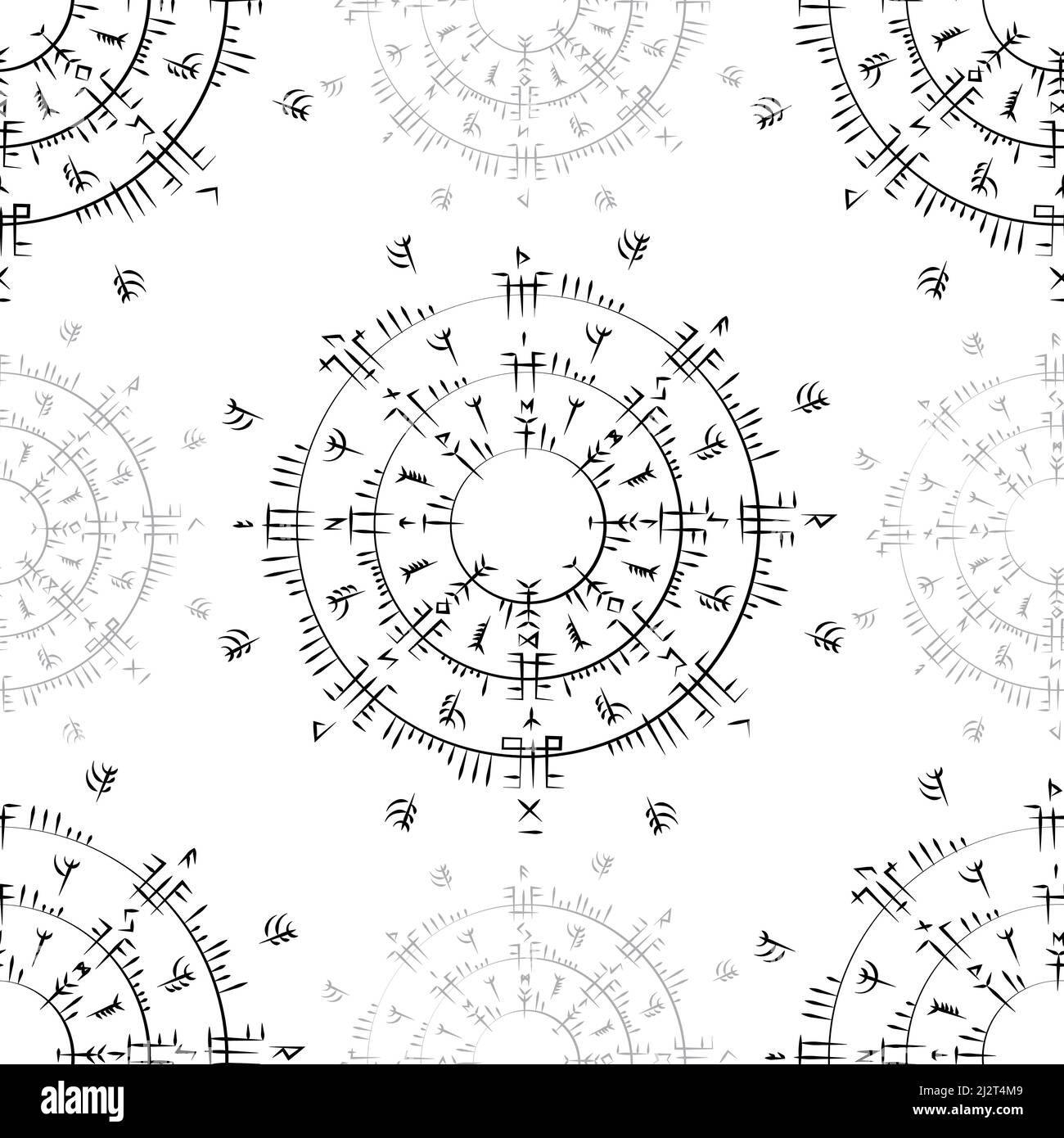 Abstrait sans coutures runes fond blanc Illustration de Vecteur