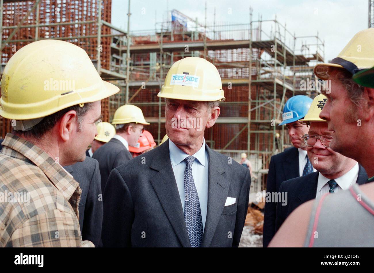 Le Prince Philip visite Tees barrage. 18th mai 1993. Banque D'Images
