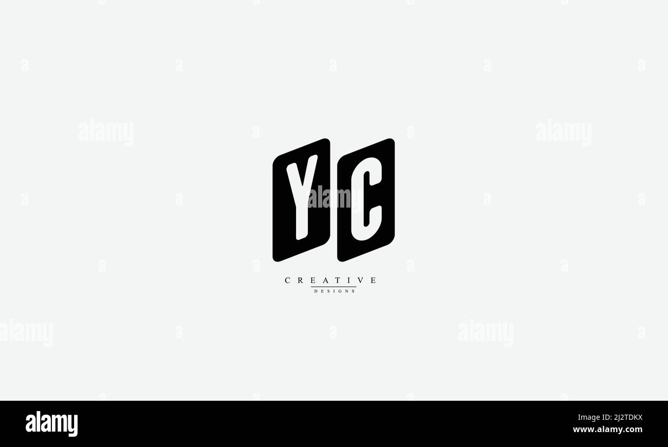 Lettres de l'alphabet initiales Monogram logo YC CY Illustration de Vecteur