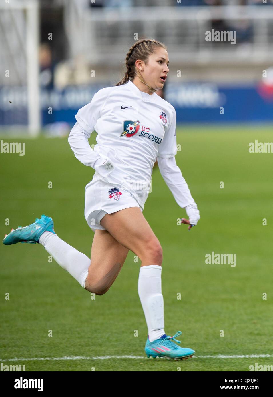 Ashley Sanchez (#10 Washington Spirit) en course pendant le match de la coupe du défi NWSL entre Washington Spirit et Orlando Pride à Audi Field à Washington D.C Georgia Soares/SPP crédit: SPP Sport Press photo. /Alamy Live News Banque D'Images