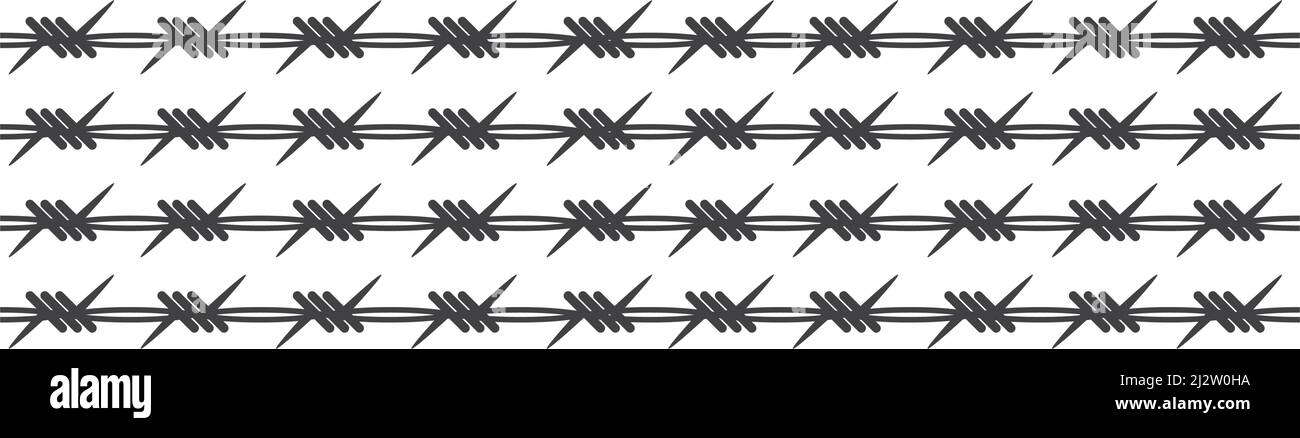 Illustration de fil barbelé, motif vectoriel plat Illustration de Vecteur