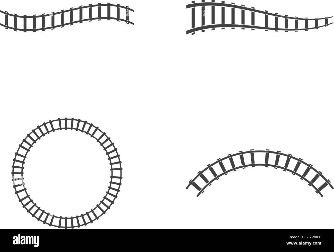 Illustration de chemin de fer à motif vectoriel plat Illustration de Vecteur