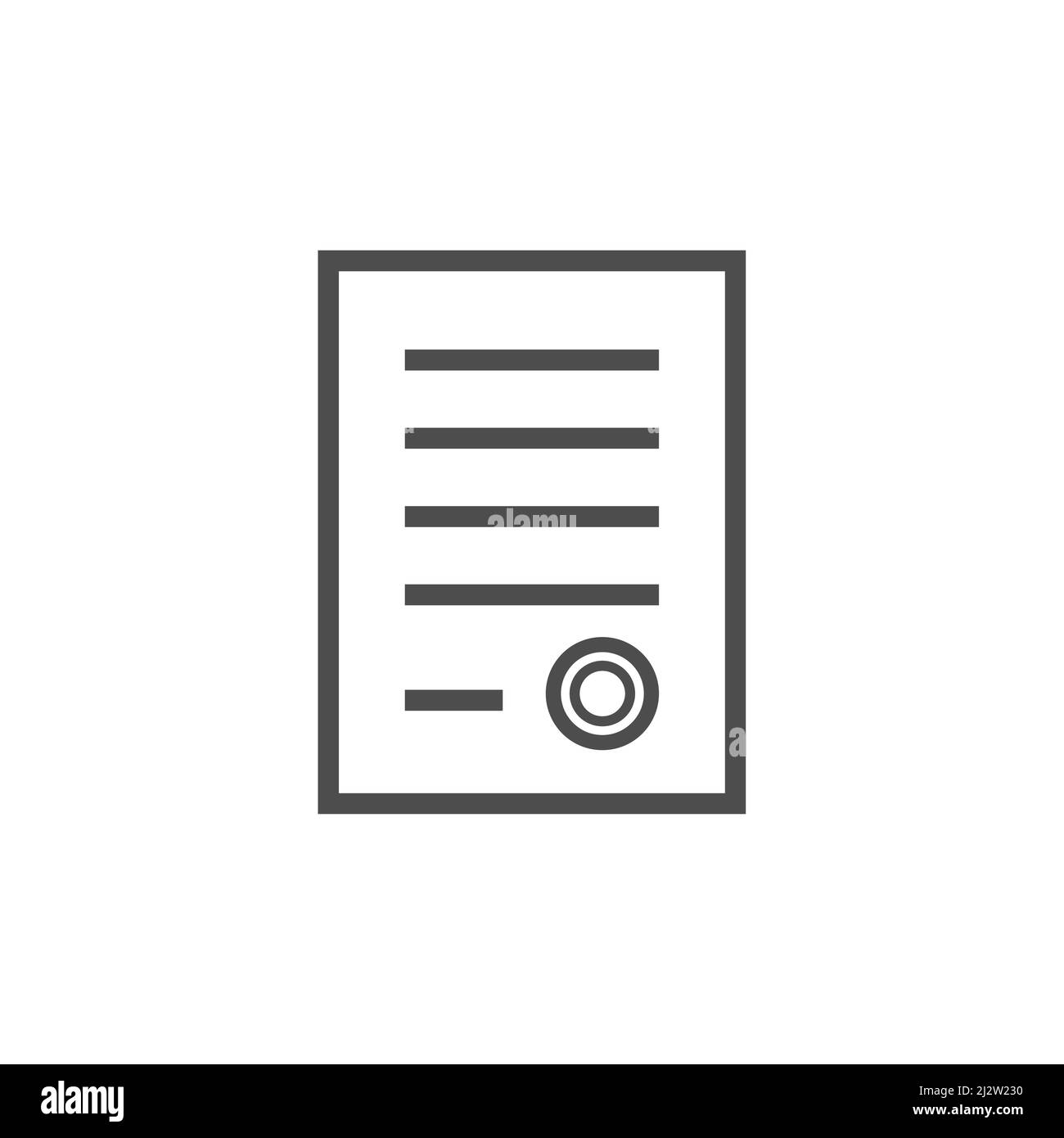 Certificat de document avec icône de vecteur de type sceau, finance, argent et ligne bancaire Illustration de Vecteur