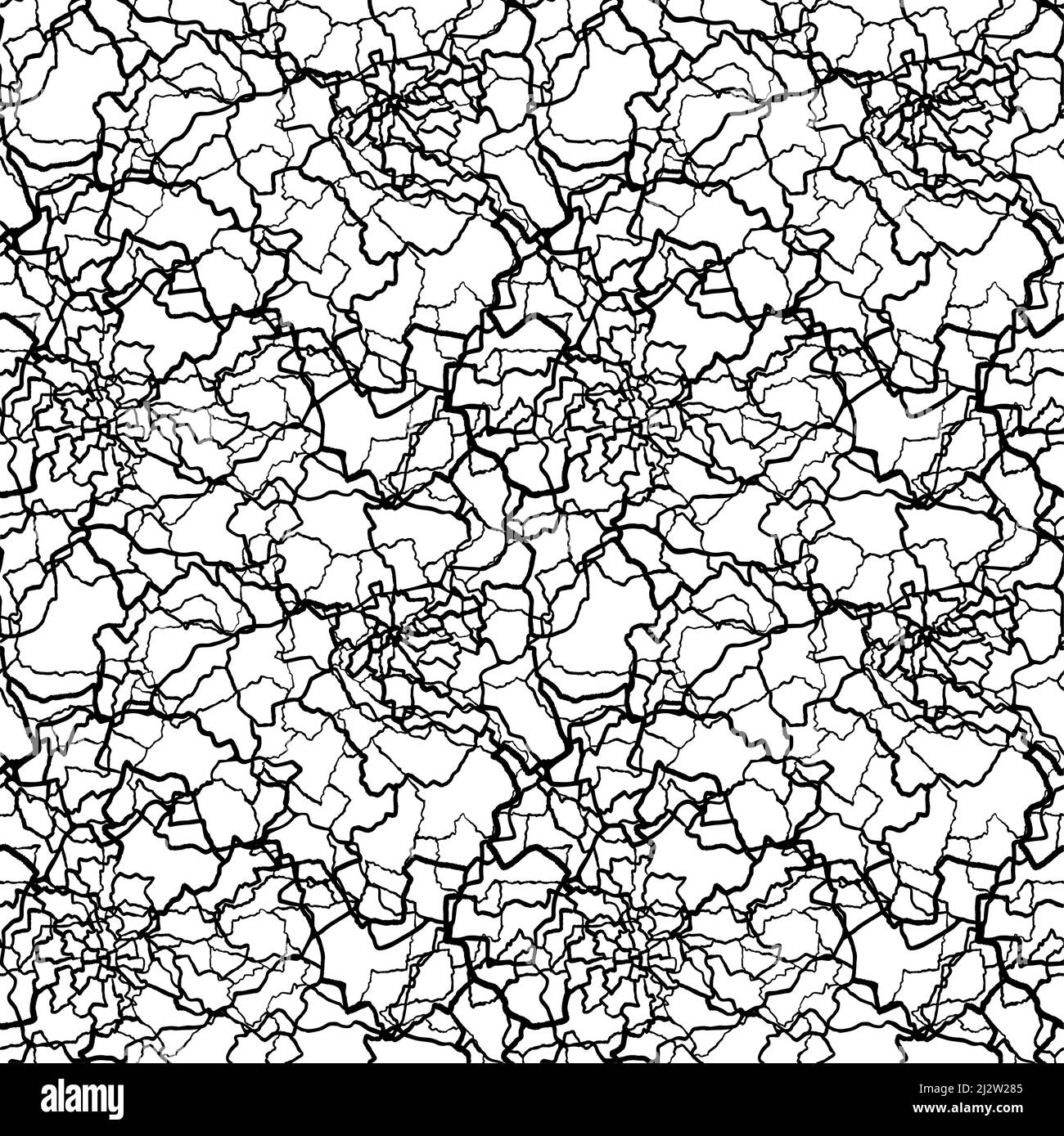 kintsugi art sans couture motif de éclats et de fragments de barbes différents avec des lignes fines. Illustration de Vecteur