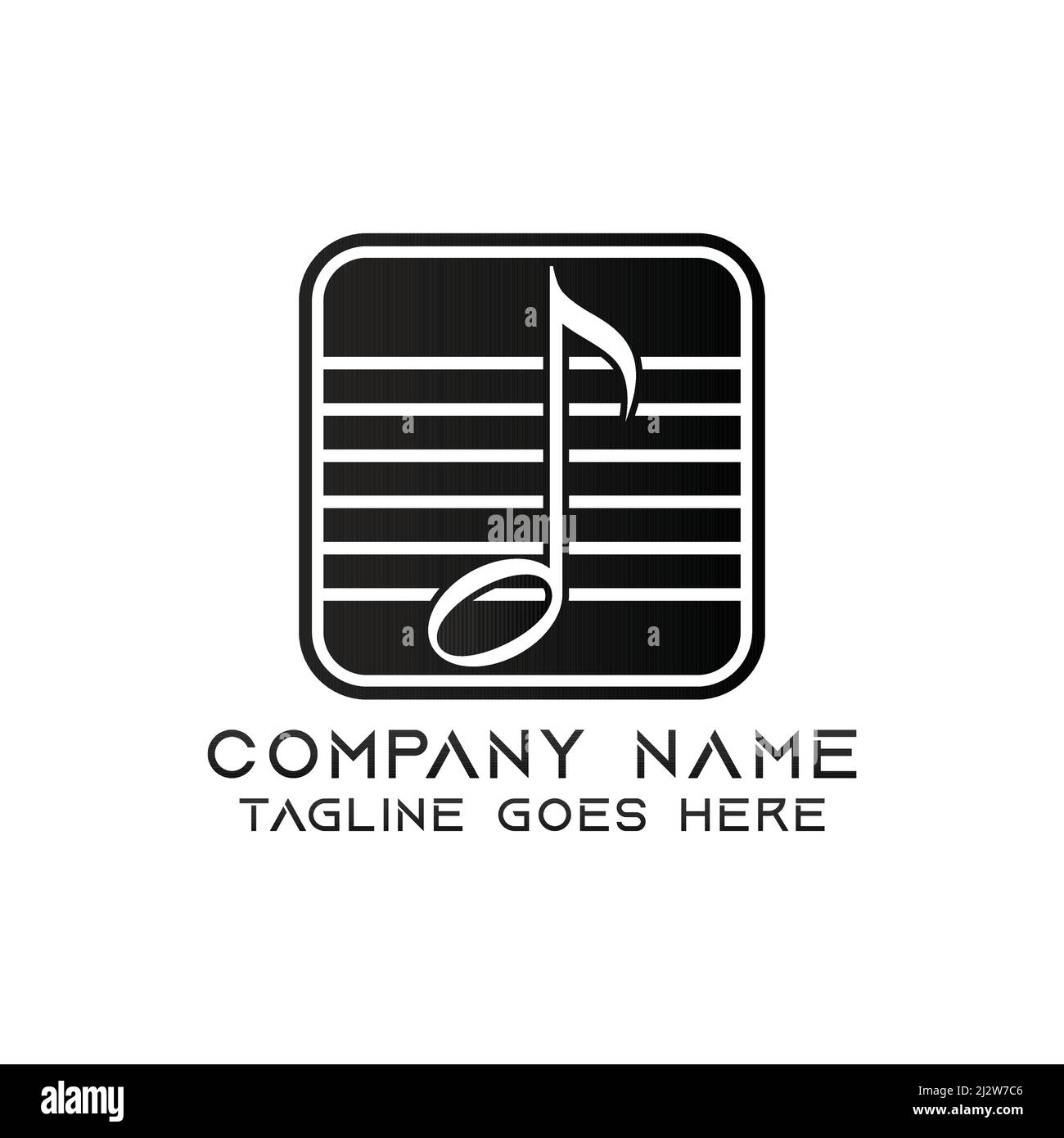 Modèle de design de logo de musique. Ce logo convient parfaitement à tout type d'entreprise ou d'industrie qui s'occupe de la gestion et de la production musicales. Illustration de Vecteur