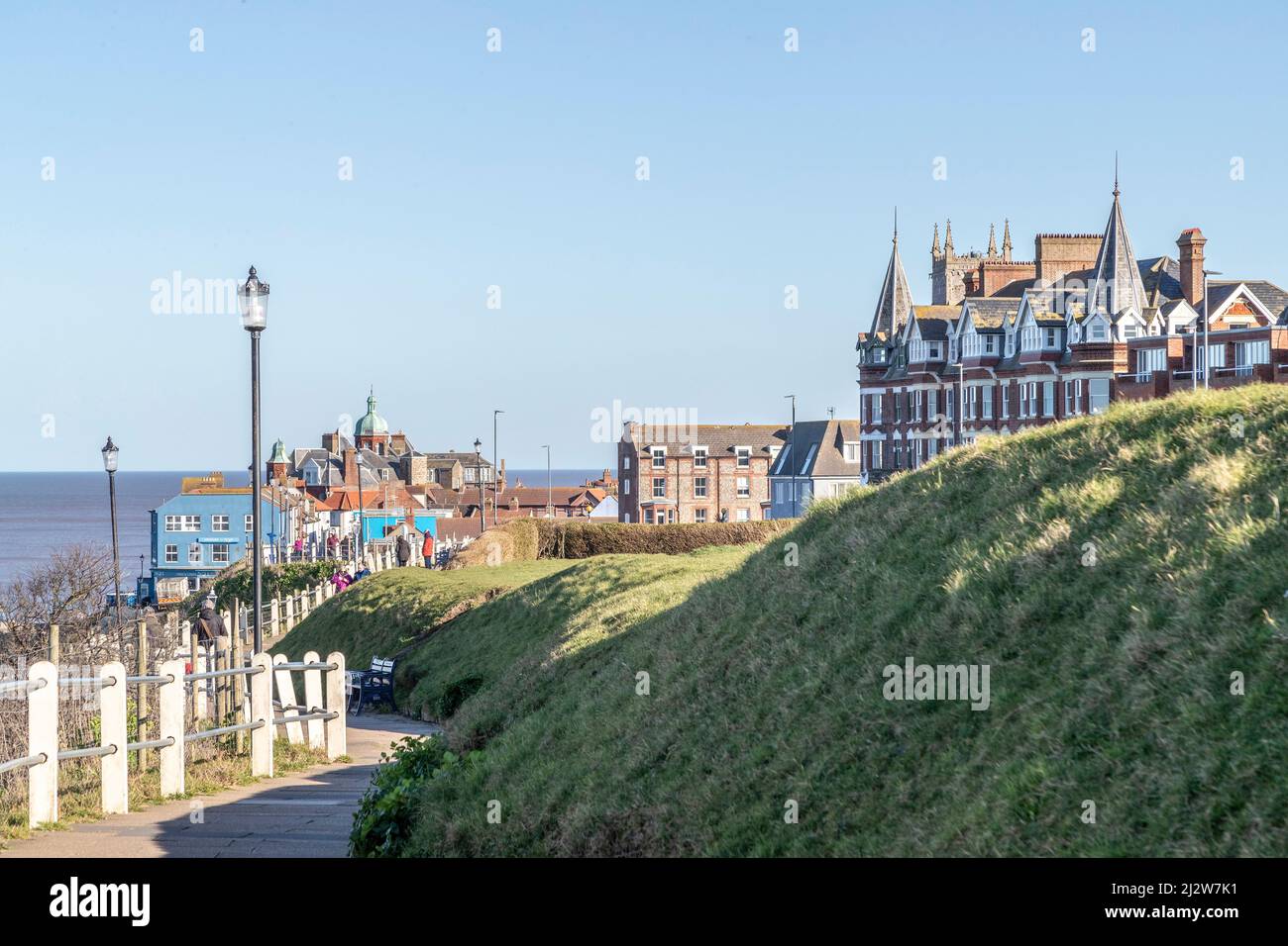 Cromer sur la côte nord de Norfolk est un lieu de vacances populaire. East Anglia, Angleterre, Royaume-Uni. Banque D'Images
