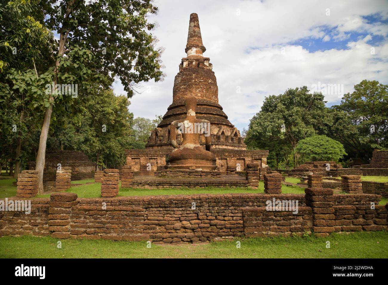 Wat Phra Kaeo à Kamphaeng Phet, Thaïlande. Banque D'Images