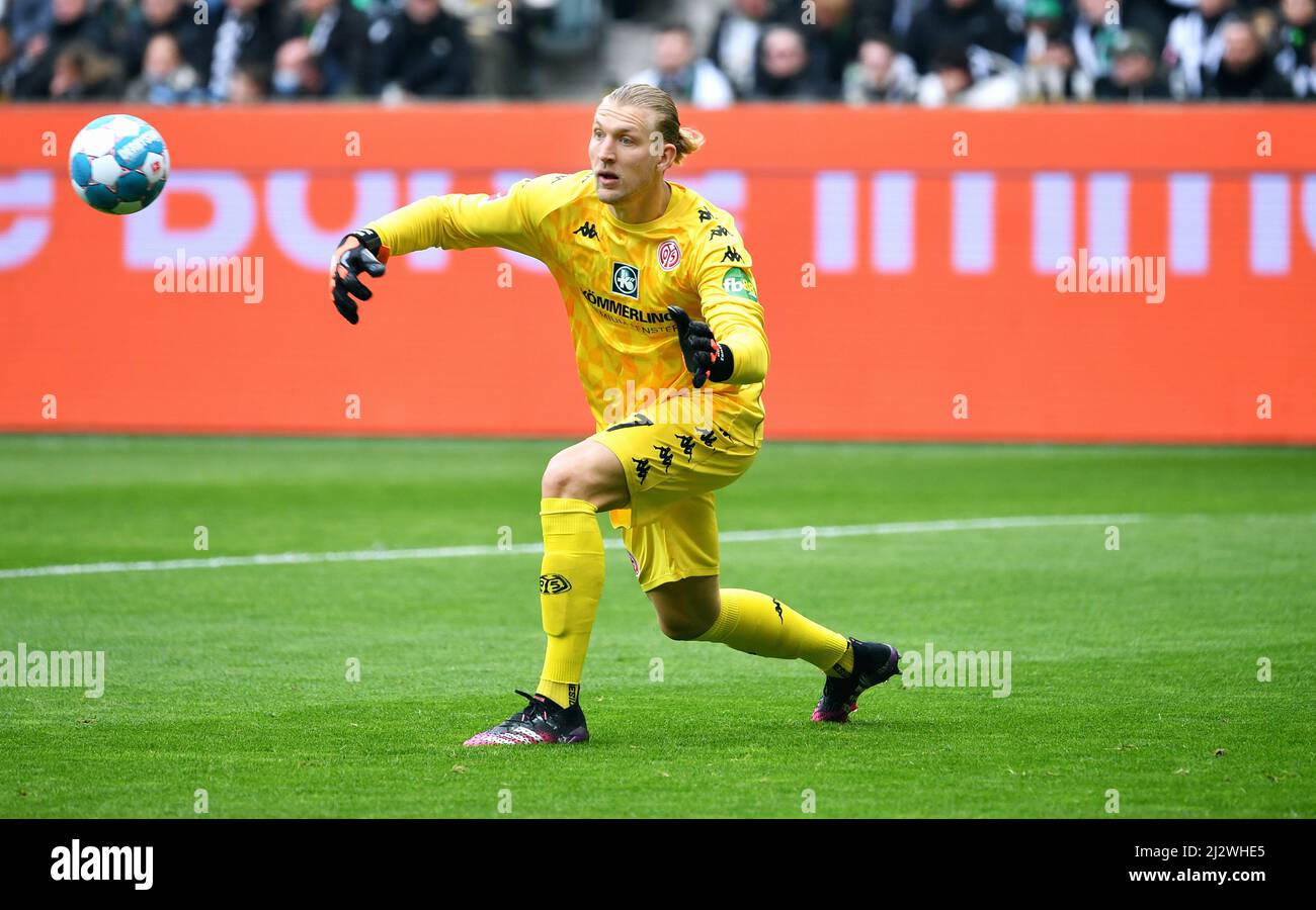 Bundesliga, Borussia Park Mönchengladbach: Borussia Mönchengladbach vs FSV Mainz 05; Robin Zentner Banque D'Images