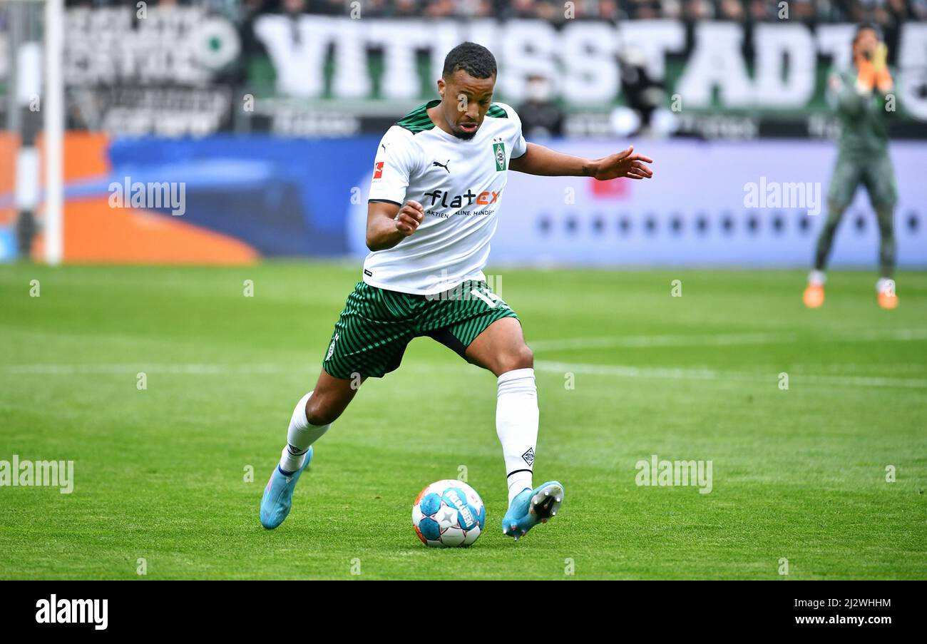 Bundesliga, Borussia Park Mönchengladbach: Borussia Mönchengladbach vs FSV Mainz 05; plaidoyer Alassane Banque D'Images