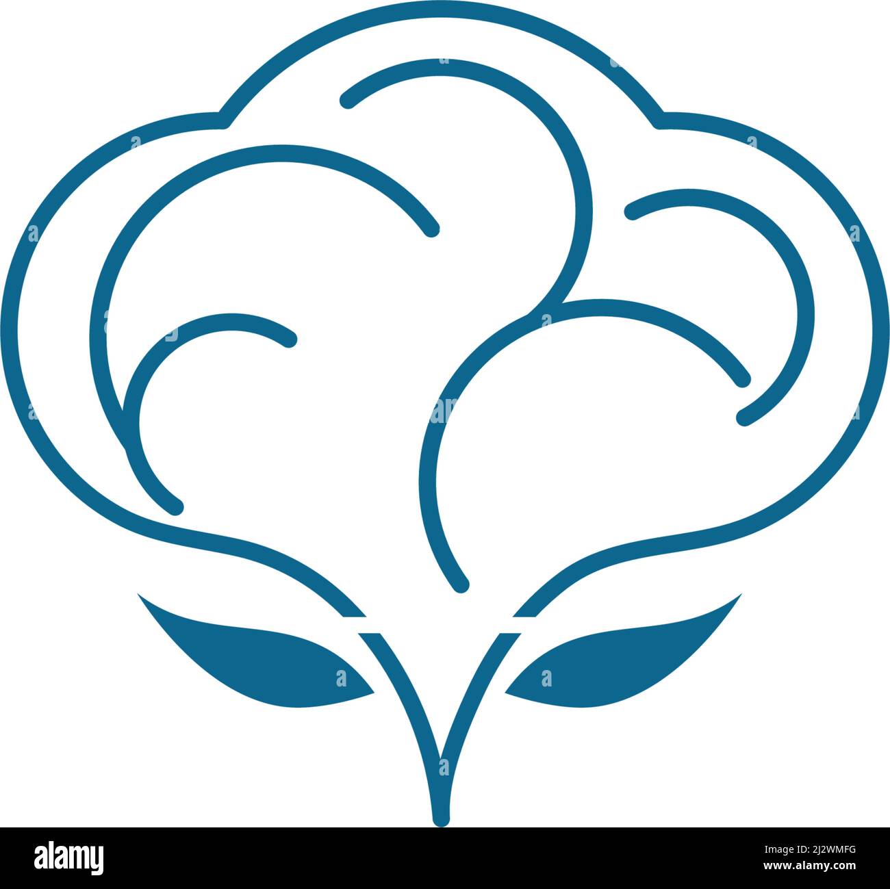Motif vectoriel représentant le logo en coton Illustration de Vecteur