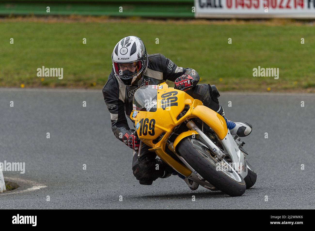 Courses de moto au Mallory Park Banque D'Images