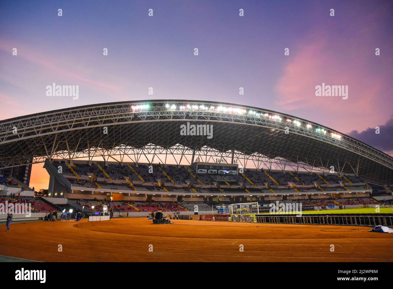 SAN JOSÉ, Costa Rica: National Stadium tirs avant la victoire du Costa Rica 2-0 sur les Etats-Unis dans le CONCACAF coupe du monde de la FIFA qualificatifs le 30 mars 2022, i Banque D'Images