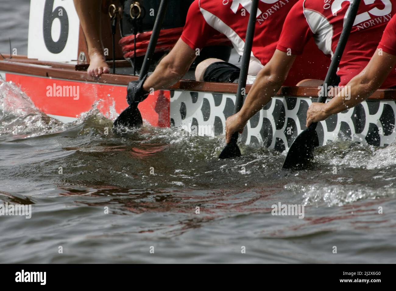 propulsion d'un bateau dragon Banque D'Images