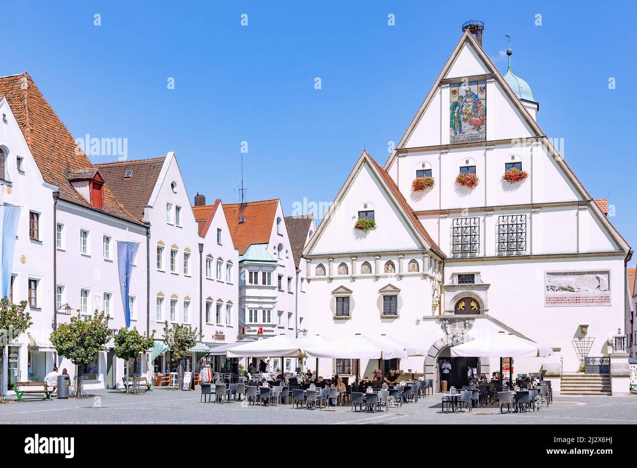 Weiden dans le Haut-Palatinat ; ancien hôtel de ville, Haut-marché Banque D'Images