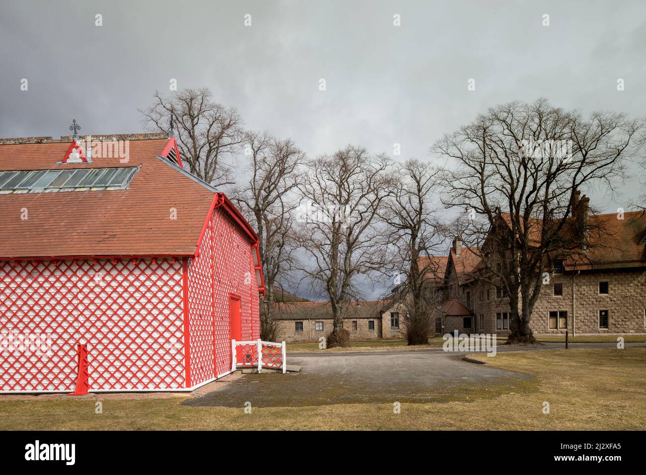 Stag Ballroom, Ballroom, Mar Lodge, Royal Deeside, Braemar, Aberdeenshire, Écosse, Royaume-Uni Banque D'Images