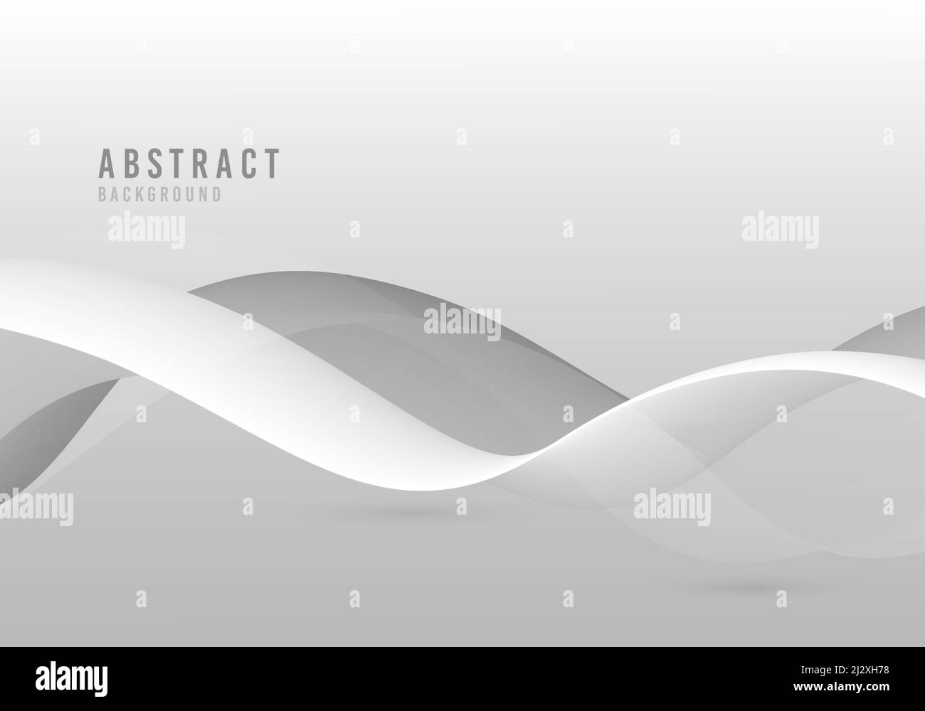 Illustration décorative à motif ondulé blanc et gris dégradé abstrait. Conception se chevauchant pour l'arrière-plan de l'objet isolé. Vecteur d'illustration Illustration de Vecteur