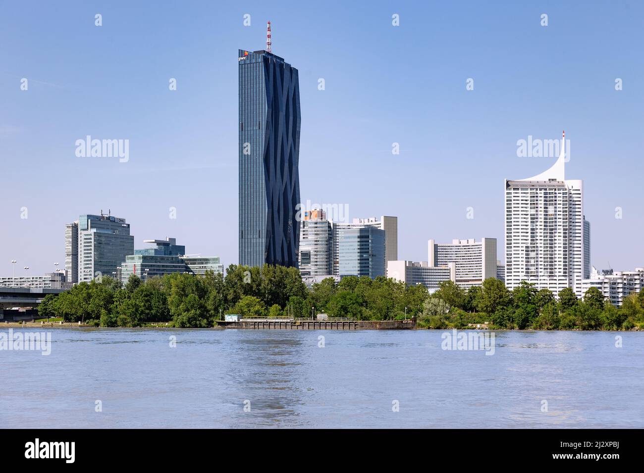 Vienne, Donau City, DC Tower 1, Centre international de Vienne, immeuble Neue Donau Banque D'Images