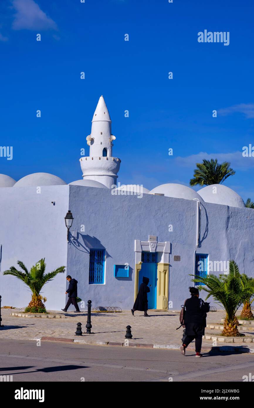 Tunisie, région sud, gouvernorat de Medenine, île de Djerba, Houmt-Souk, La mosquée des Turcs Banque D'Images