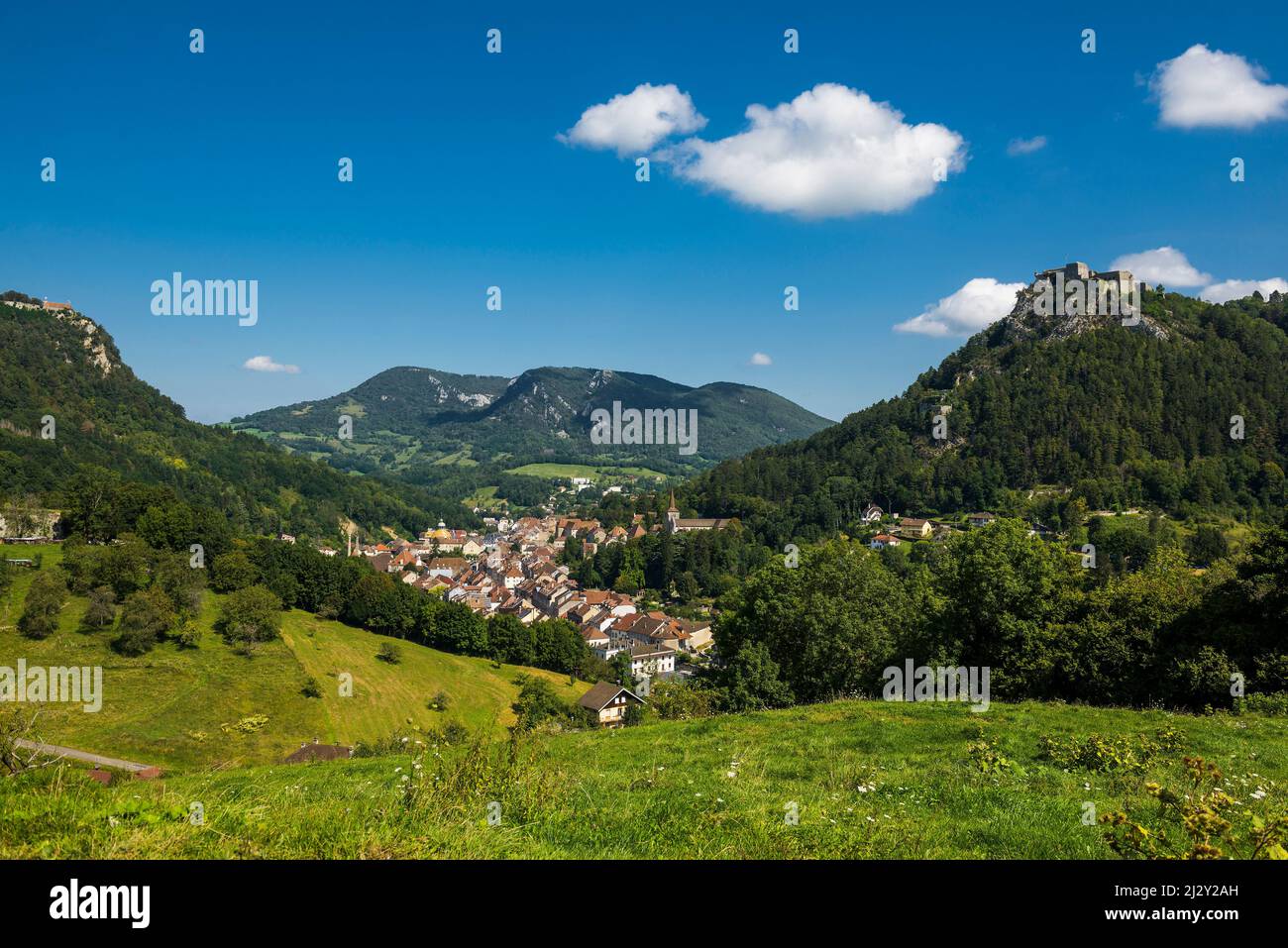 Salins-les-bains, département du Jura, Bourgogne-Franche-Comté, Jura, France Banque D'Images