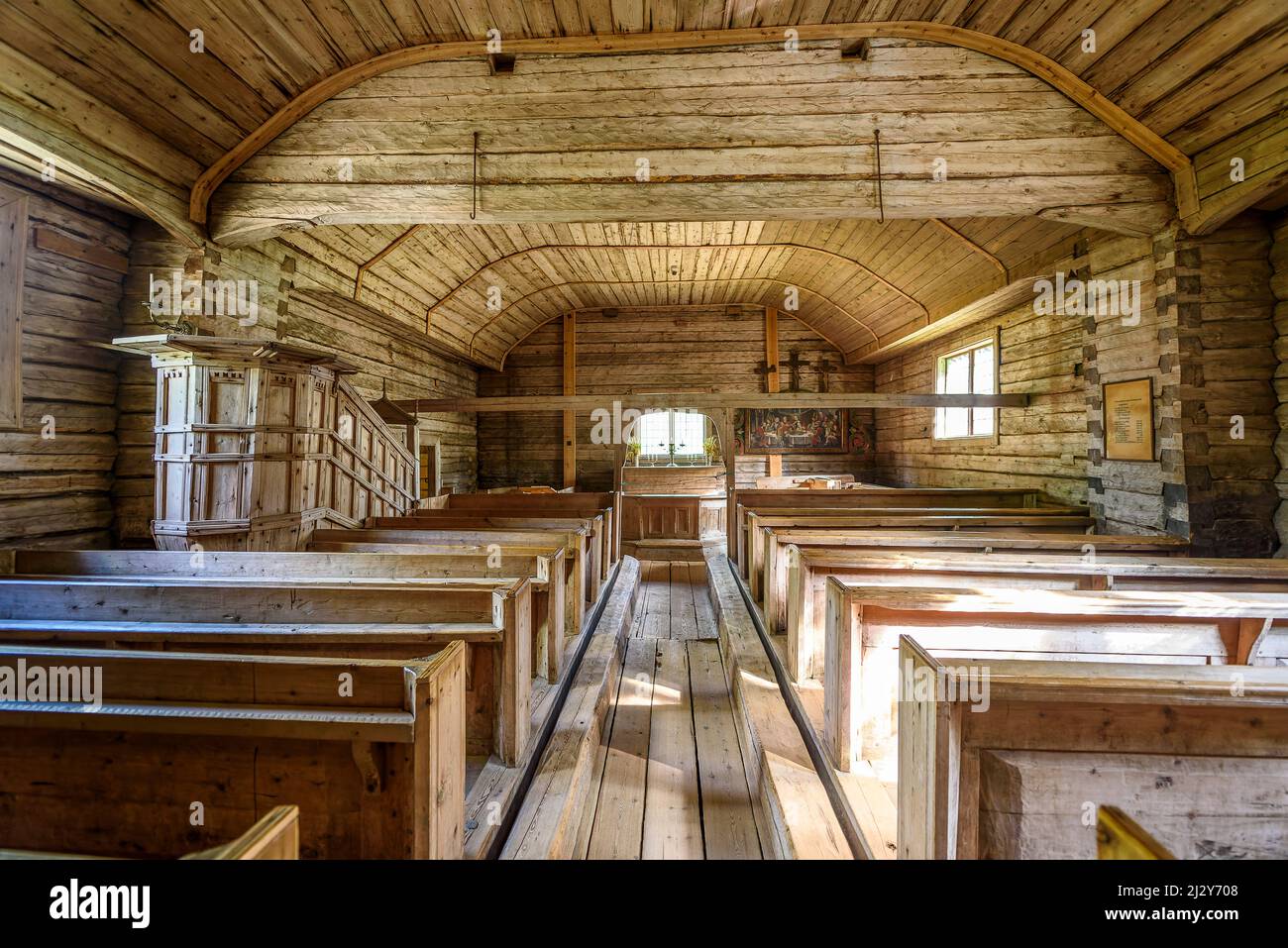 Ancienne église de Sodankylä, Finlande Banque D'Images