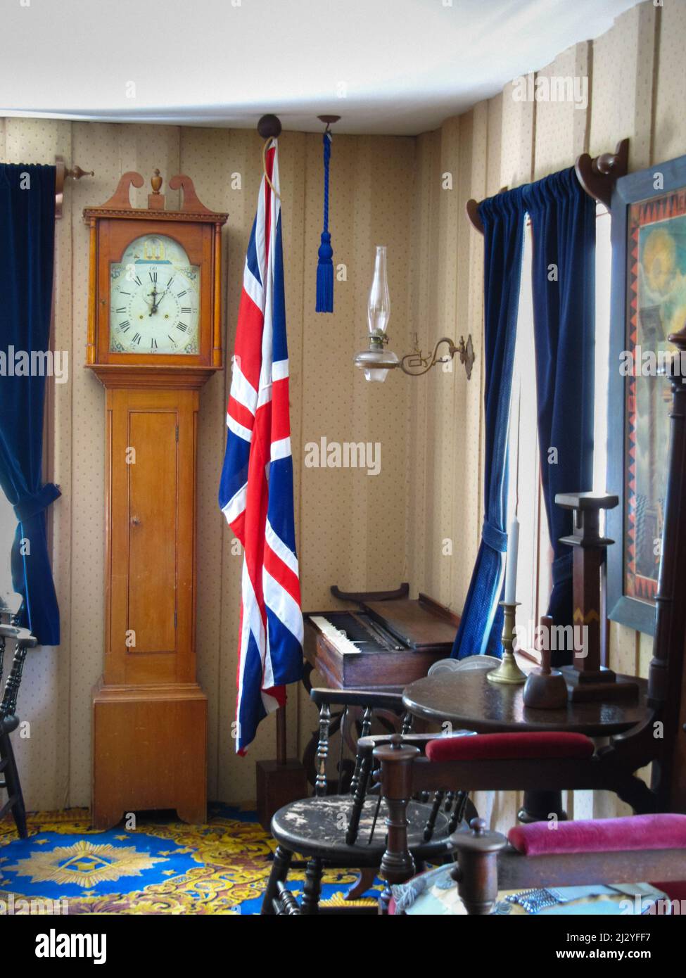 Toronto, Canada - 08 11 2011 : partie de l'intérieur du Blackwood Masonic Lodge, une partie de l'exposition du Black Creek Pioneer Village, patrimoine en plein air Banque D'Images