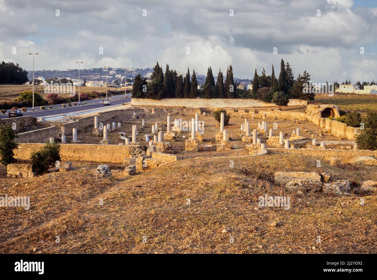 Carthage, Tunisie. Gros Damous El-Karita Basilique ruines. 3ème-7ème. Siècle de notre ère. Banque D'Images