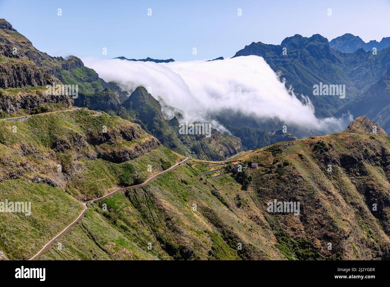 Boca da Encumeada, Rivière des nuages Banque D'Images