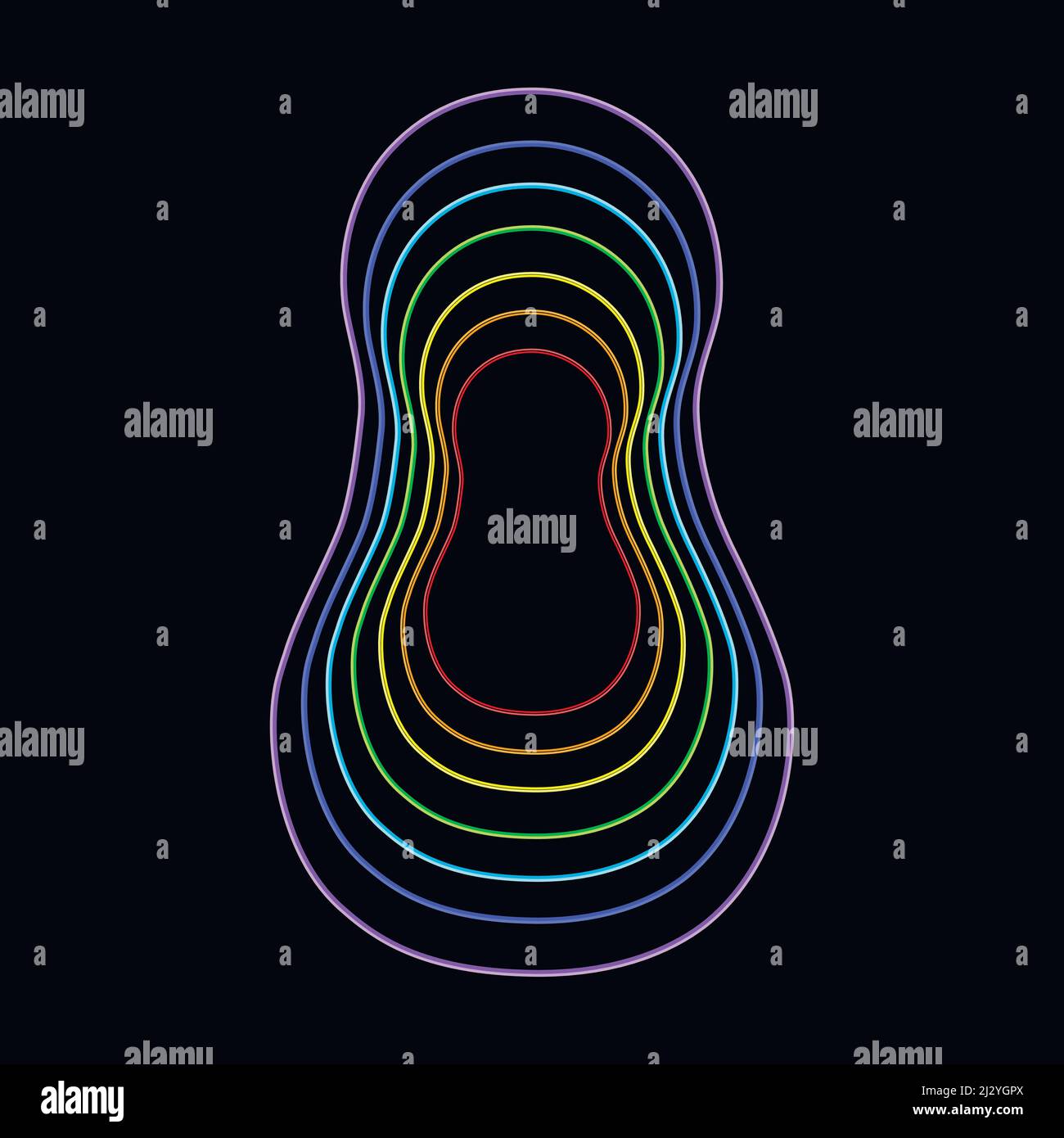La croissance spirituelle, de couleur arc-en-couches du corps masculin. L'éthérique, émotionnel, métalliques, astral, céleste, et les couches. Vecto isolés Illustration de Vecteur