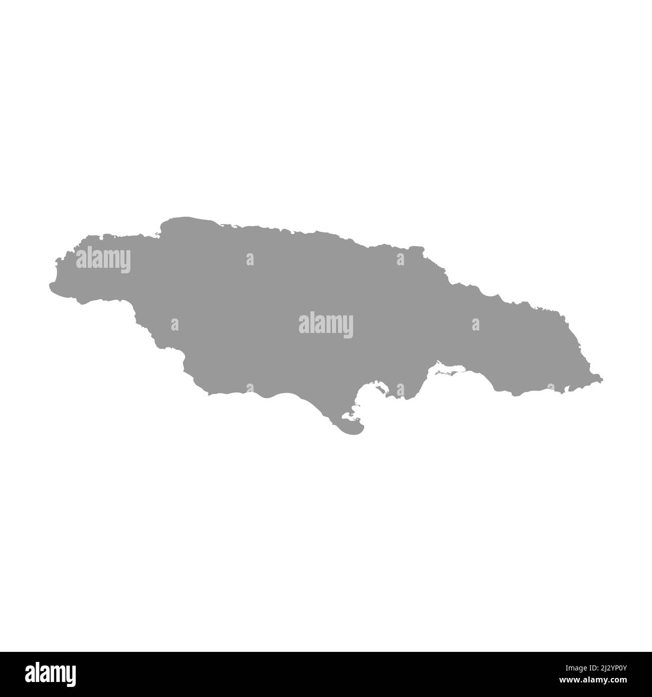Silhouette de la carte de pays vectorielle de la Jamaïque Illustration de Vecteur