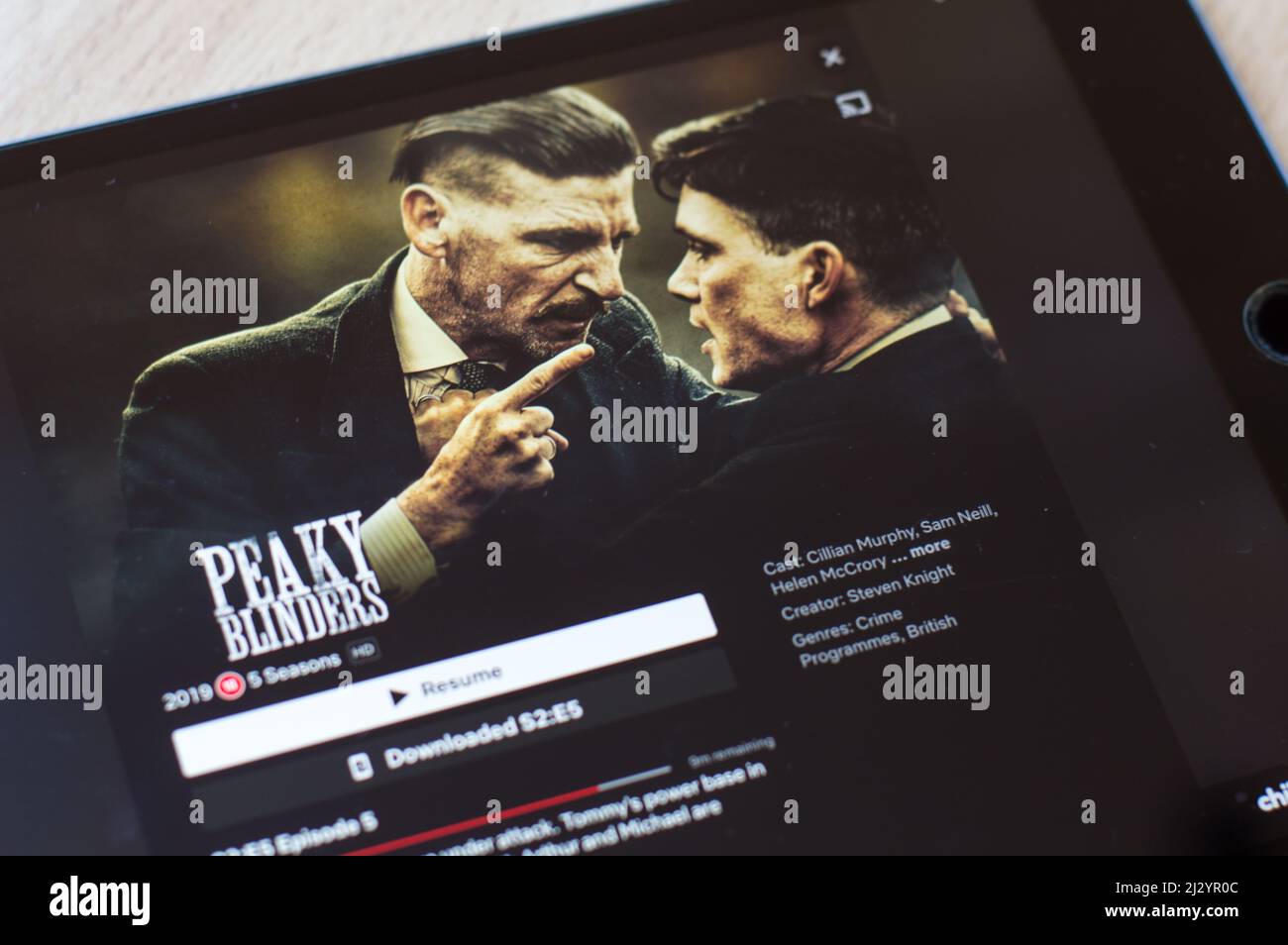 Peaky Flinders sur netflix Banque D'Images